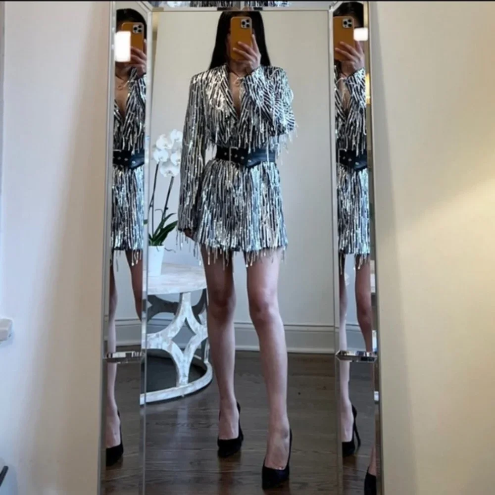 Zara fringed sequin